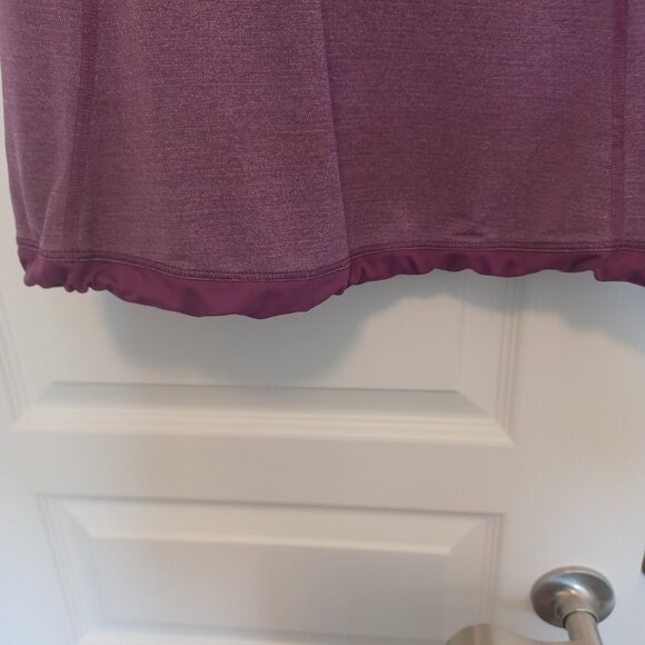 Lululemon Athletica Top M Scooped Neck Purple Short Sleeve Cinch Waist - Picture 7 of 7